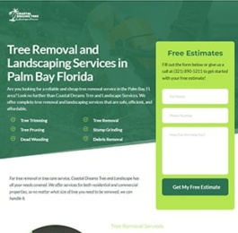 Coastal Dreams Tree Landscaping Website by Nerdy South Inc