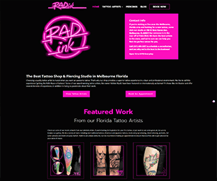 Rad Ink Website by Nerdy South Inc